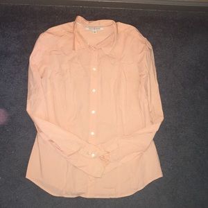 Peach "Tommy Hilfiger" collared button down top